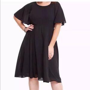 Torrid Lace Up Back Skater Midi Dress